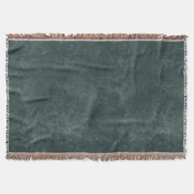 Pine Green Throw Blanket (Front)