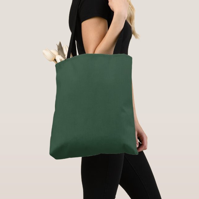 Pine Green Tote Bag (Close Up)