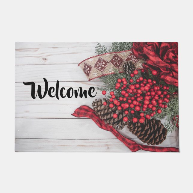 Pine & Holly Collection Doormat (Front)