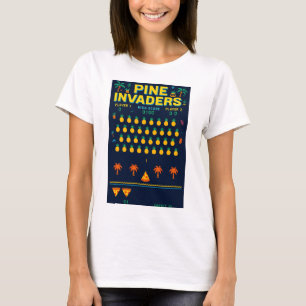 Pine Invaders-Pineapple Empire Retro Games Series T-Shirt