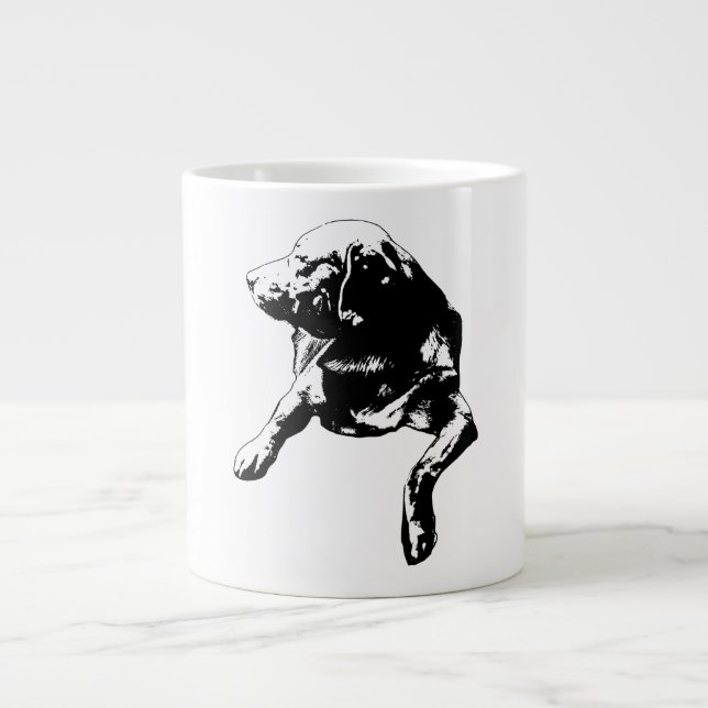 Pine-Lane Welcome, Head-Turn Lab Large Coffee Mug (Front)