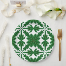 Pine Mandala 9" Paper Plates