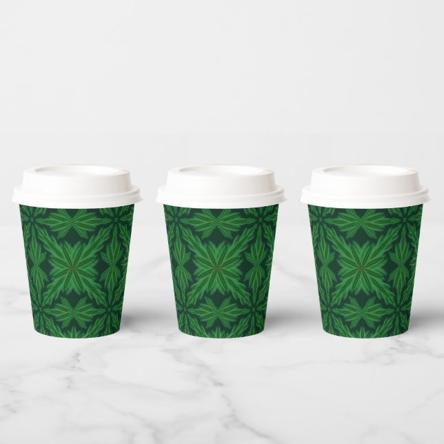 Pine Mandala Forest Paper Cups (Multi)