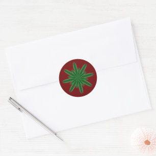 Pine Mandala Garnet Sticker