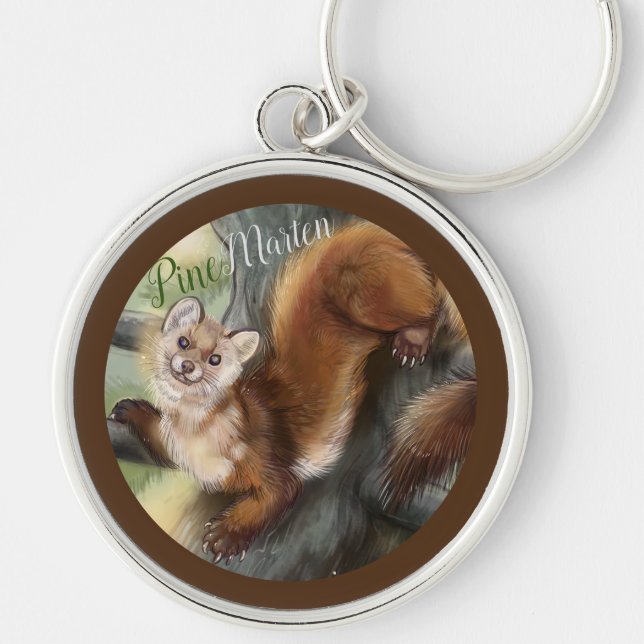 Pine Marten Keychain (Front)