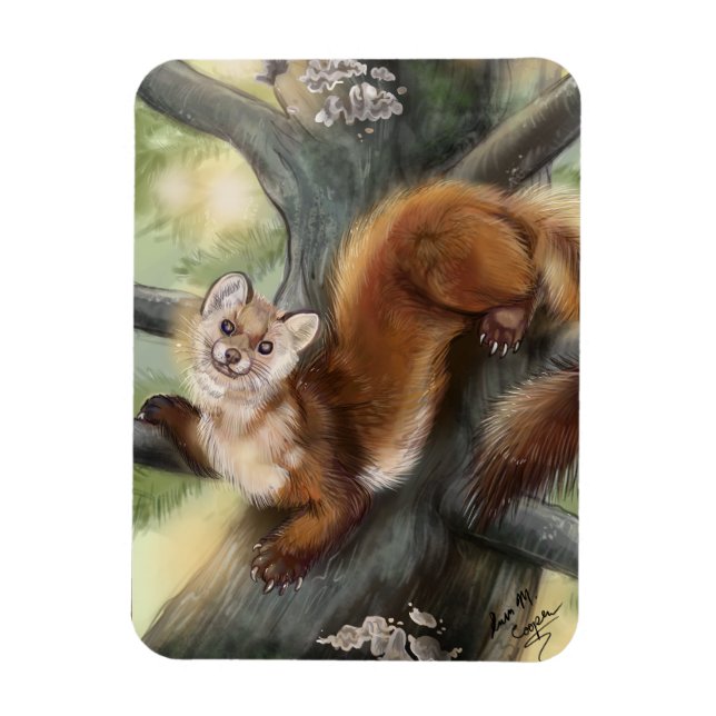 Pine Marten Magnet (Vertical)