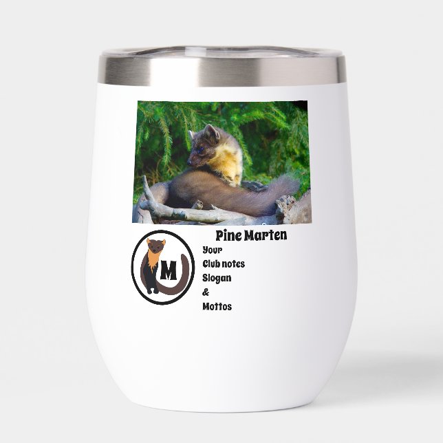 Pine Marten Photo Monogram Name (Back)
