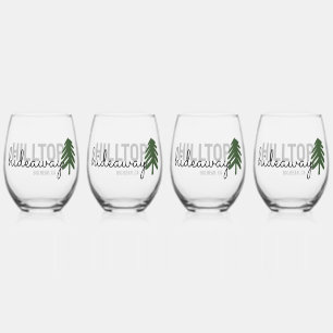 Pine Mountain Cabin Vacation Rental -  Stemless Wine Glass