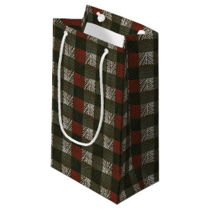 Pine Needle Plaid Small Gift Bag