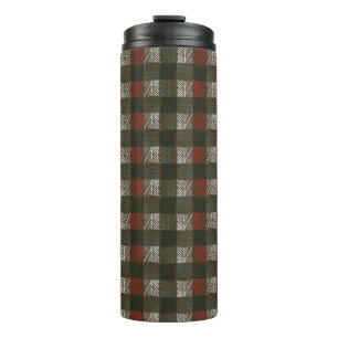 Pine Needle Plaid Thermal Tumbler
