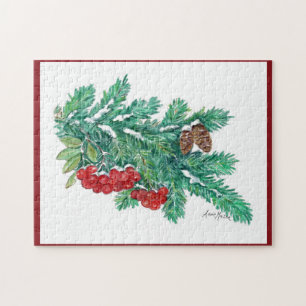 Pine Needles and Berries Jigsaw Puzzle