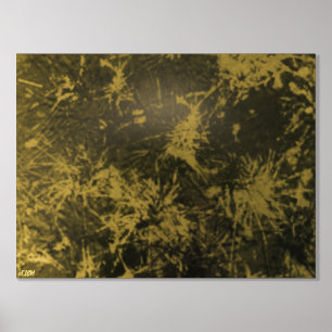 Pine Needles Gold Foil Art Print