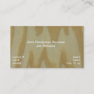 Pine plywood business card