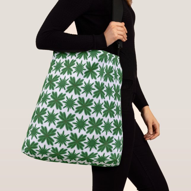 Pine Snowflakes Crossbody Bag (2 Sizes) (Close Up)