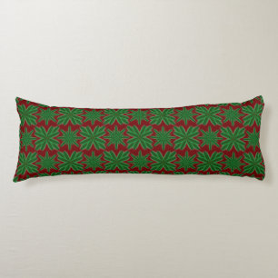 Pine Snowflakes Garnet Body Pillow