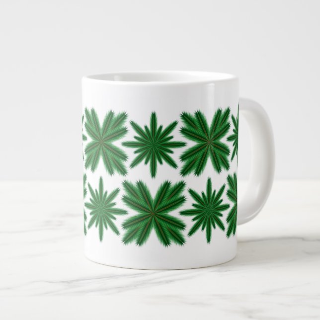 Pine Snowflakes Jumbo Mug (Devant droit)