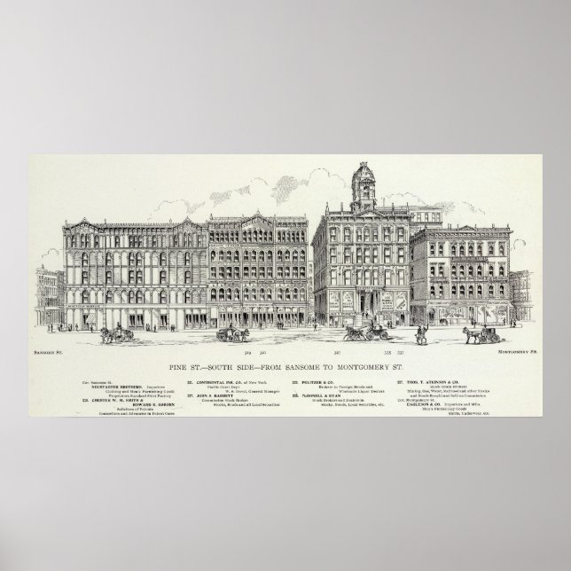 Pine South side Sansome and Montgomery Poster (Front)