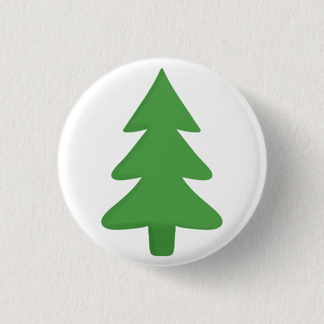 Pine Tree 1 Inch Round Button (Front)