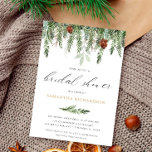 Pine tree acorns rustic winter bridal shower invitation<br><div class="desc">For more advanced customization of this design,  simply select the "Customize It" button above!</div>