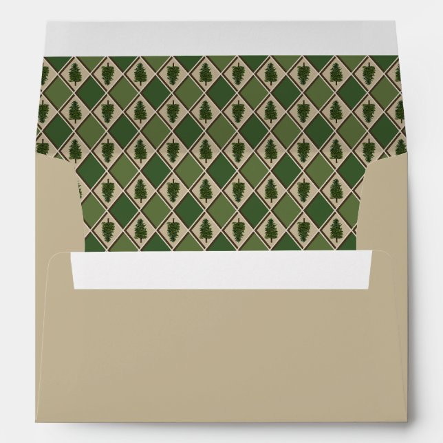 Pine Tree and Harlequin Envelope (Back (Bottom))