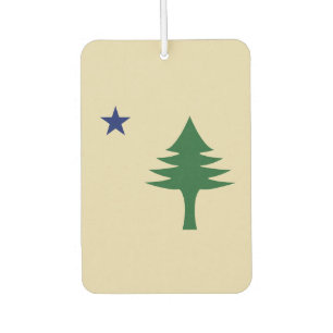 Pine tree and star 1901 flag of Maine State Air Freshener