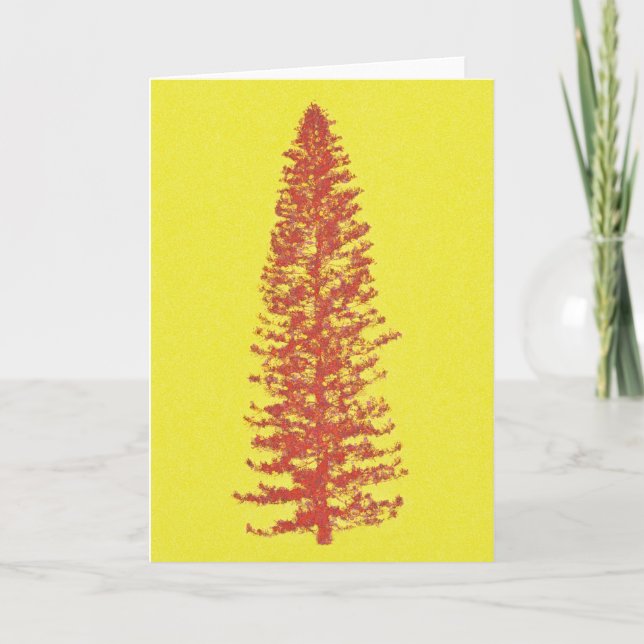 Pine Tree Art Note Card (Front)