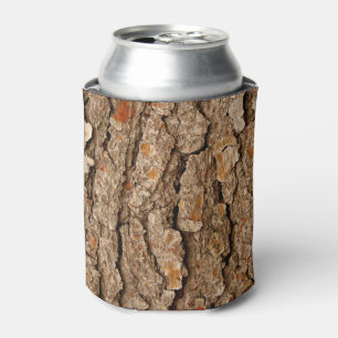 Pine Tree Bark Texture Can Cooler