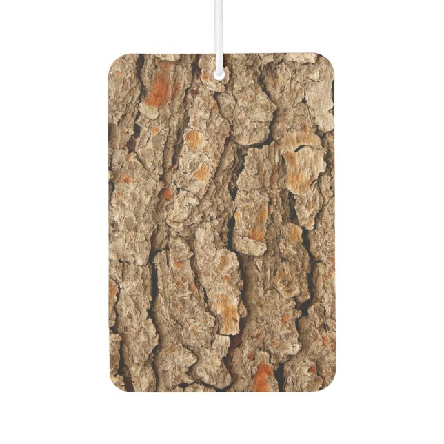 Pine Tree Bark Texture Carved Maple Air Freshener (Front)
