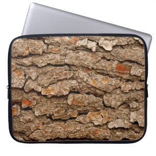 Pine Tree Bark Texture Laptop Sleeve