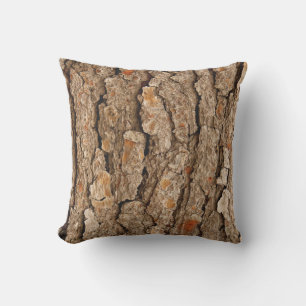 Pine Tree Bark Texture Outdoor Pillow