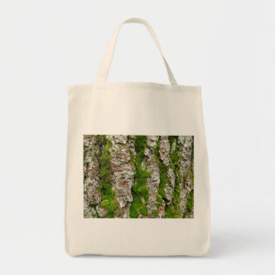 Pine Tree Bark With Moss Tote Bag