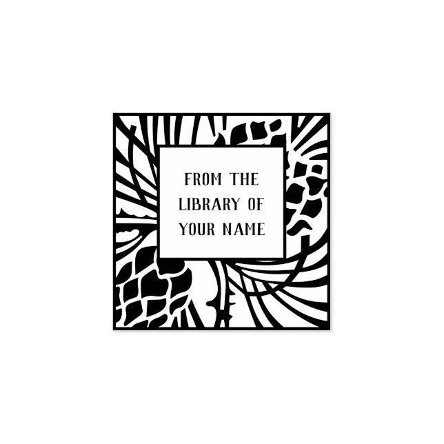 Pine Tree Bookplate Rubber Stamp (Imprint)
