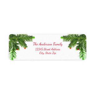 Pine Tree Branch - Address Label