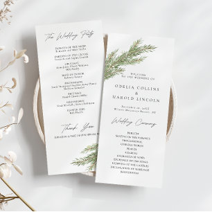 Pine Tree Branch Programme de mariage hivernal