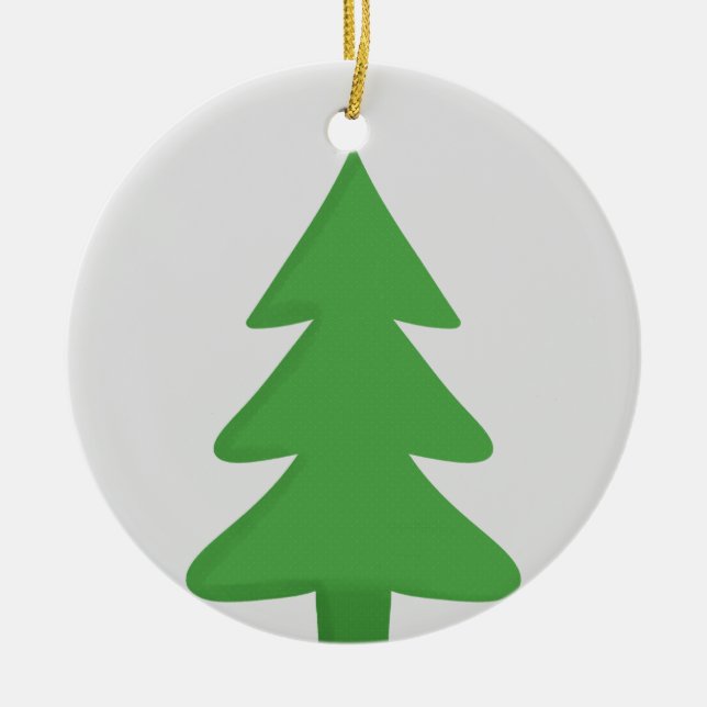 Pine Tree Ceramic Ornament (Front)
