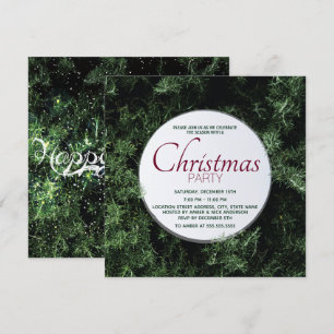 Pine Tree Christmas Party Invitation