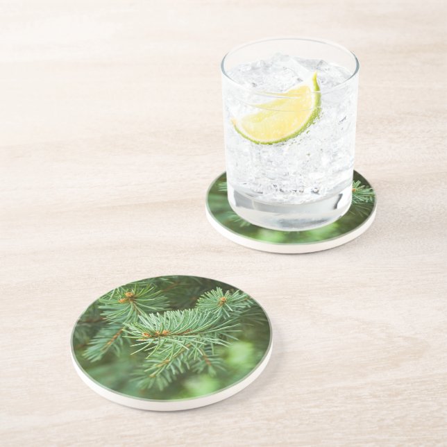 Pine tree closeup coaster (Side)