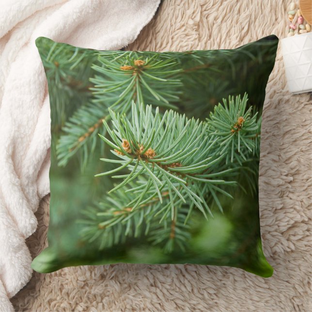 Pine tree closeup throw pillow (Blanket)
