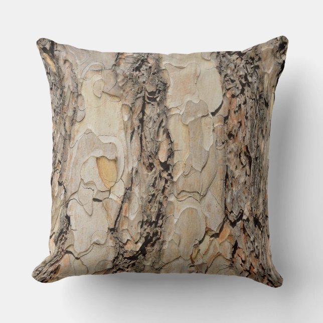 Pine tree cork throw pillow (Front)