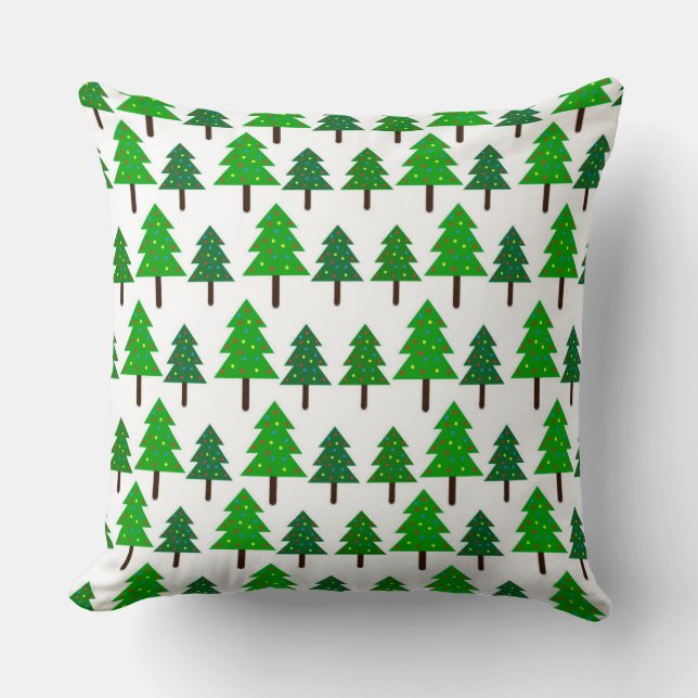 Pine Tree Decorative Throw Pillow (Front)