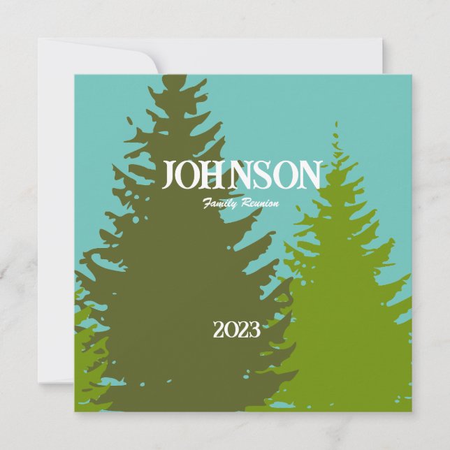 Pine Tree Family Reunion Invitation (Front)