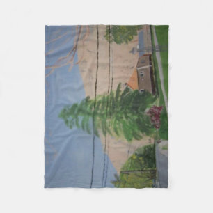 Pine Tree Fleece Blanket, Small Blanket