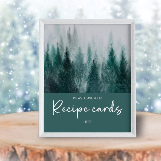 Pine Tree Forest leave your recipe card Poster (Creator Uploaded)