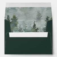 Pine Tree Forest Rustic Watercolor Themed Wedding