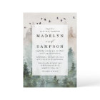 Pine Tree Forest Rustic Watercolor Themed Wedding