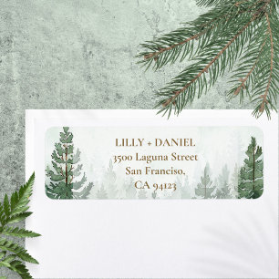 Pine Tree Forest Woodland Return Address