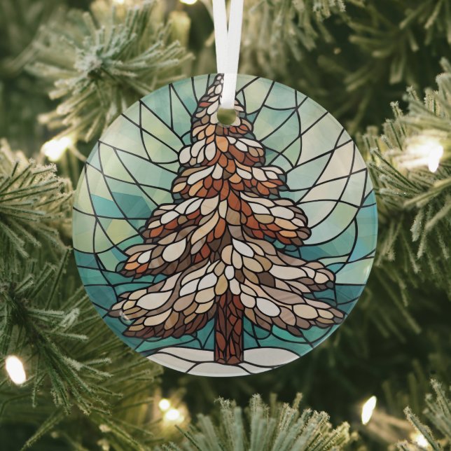 Pine Tree Glass Ornament (Insitu)