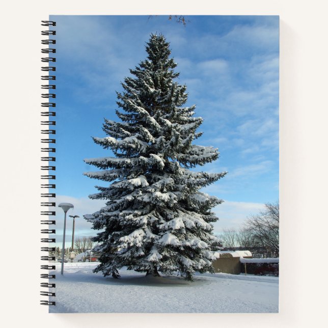 Pine Tree in Snow notebook (Front)