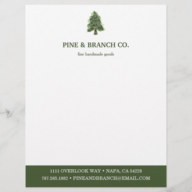 Pine Tree Logo Letterhead (Front)