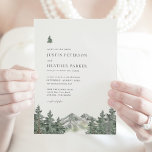 Pine Tree Mountain Forest Mountain Wedding Invitation<br><div class="desc">Mountain Forest Pine Tree Mountain Wedding Invitations</div>